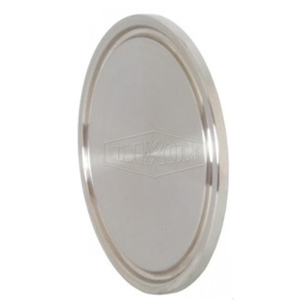 Solid End Cap, 2 in, 316L SS, Domestic
